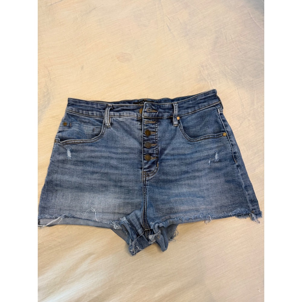 Liverpool Los Angeles Christine Hi‎ Rise Button Fly Denim Shorts Size 8 29